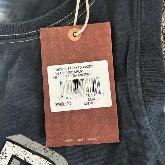 Tim Duncan San Antonio Spurs Mitchell & Ness Tie Dye Cotton N&N Tank - Picture 5 of 6